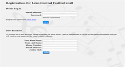 Desktop Screenshot of lakecentralfestival.com
