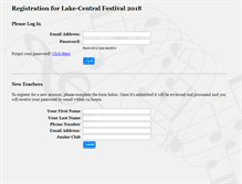 Tablet Screenshot of lakecentralfestival.com